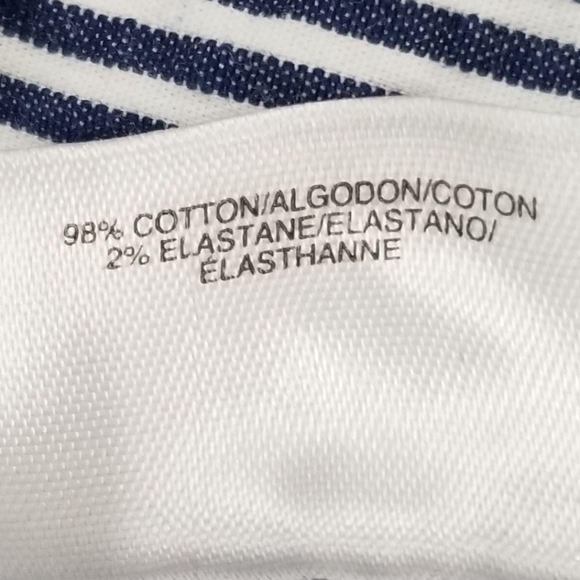 Anne Klein Striped Seersucker Pants Blue / White Women's Size 8 - Picture 11 of 15